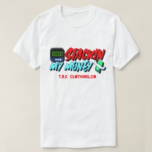 T.R.K お金スタック Tシャツ (デザイン正面)