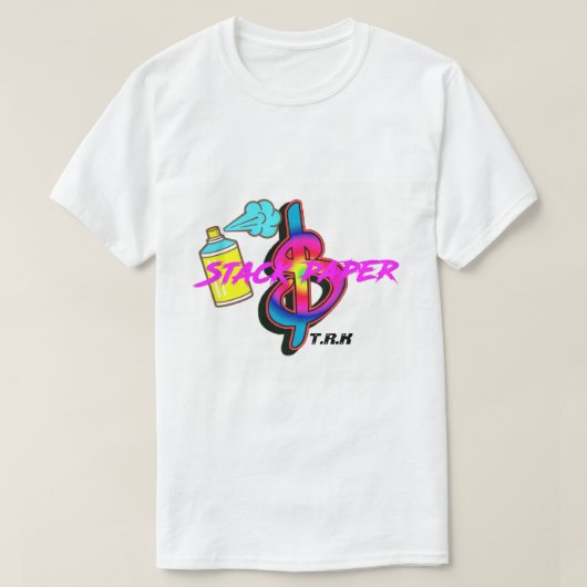 T.R.K STACK PAPER DOLLA SIGN Tシャツ (デザイン正面)