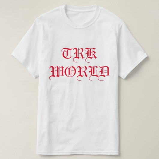 T.R.K WORLD テキストデザインTシャツ Tシャツ (デザイン正面)