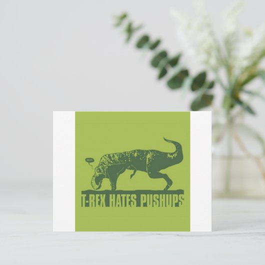 T-Rexが腕立て伏せを嫌い ポストカード (スタンド正面)