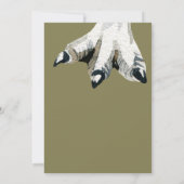 T-Rexのうなるような誕生日パーティーの招待状 招待状 (裏面)