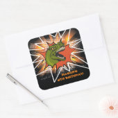 T-REXのステッカー スクエアシール (封筒)