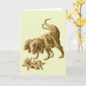 T.rexの挨拶状 カード (黄色い花)