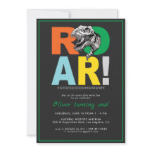 T-Rexの雄叫び | 恐竜 誕生日パーティー招待状