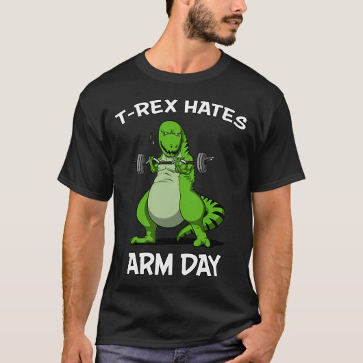 T-Rexはアームデーが嫌い Tシャツ (正面)