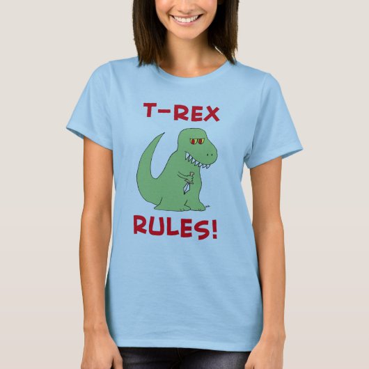 T-REXは恐竜を支配します Tシャツ (正面)