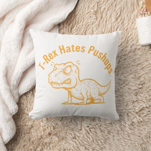 T-Rexは腕立て伏せが嫌い クッション (ブランケット)