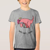 T-Rexイースター奮闘キッズTシャツ トライブレンドTシャツ (正面)