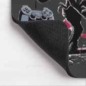 T-Rexゲーマーの怒りが尽きるデザイン マウスパッド (コーナー)