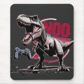 T-Rexゲーマーの怒りが尽きるデザイン マウスパッド (正面)