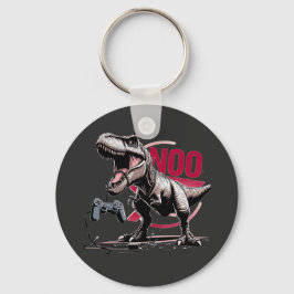 T-Rexゲーマーの怒りが消えるデザイン キーホルダー