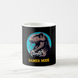 T-Rexゲーマーモード恐竜アート コーヒーマグカップ