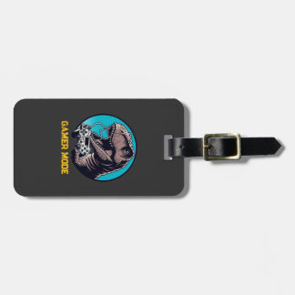 T-Rexゲーマーモード恐竜アート ラゲッジタグ