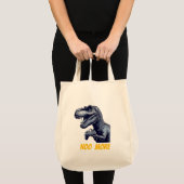 T-Rexゲーマー "No More" アートデザイン トートバッグ (正面(商品))