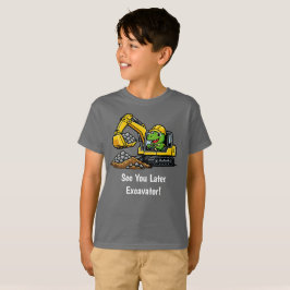 T-Rexショベルカー建設業ボーイズTシャツ Tシャツ