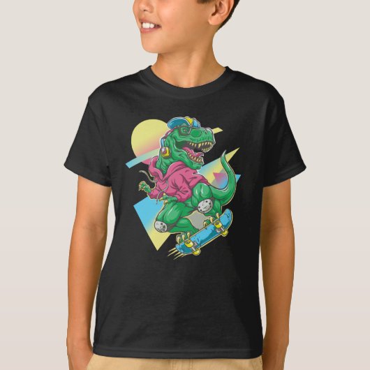 T-Rexスケートボーダー Tシャツ (正面)