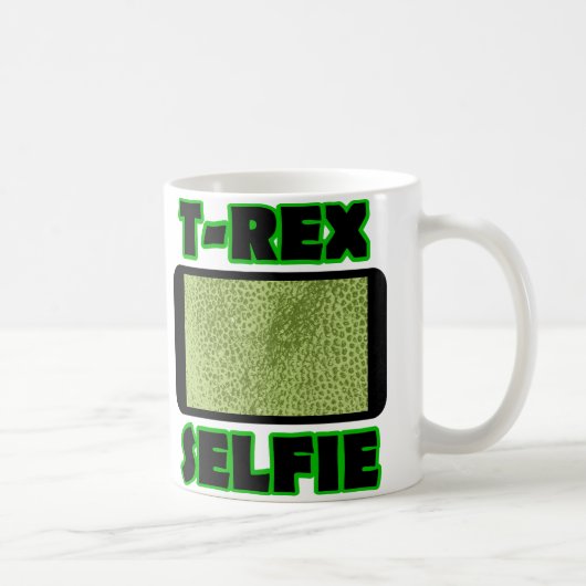 T-Rexセルフィー短い腕おもしろ恐竜マグカップ コーヒーマグカップ (右)