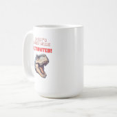 T-Rexパパモード発動恐竜のミーム コーヒーマグカップ (正面左)