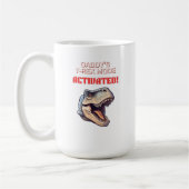 T-Rexパパモード発動恐竜のミーム コーヒーマグカップ (左)