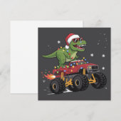 T-REX恐竜クリスマスモンスターカー シーズンカード (正面/裏面)