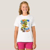 T-Rex恐竜ビッグドリームキッズTシャツ Tシャツ (正面フル)