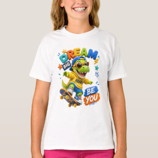 T-Rex恐竜ビッグドリームキッズTシャツ Tシャツ