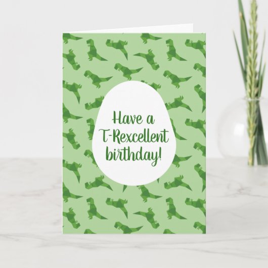 T-REX折り紙 カード (正面)