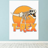 T-REX カートゥーン ロゴ キャンバスプリント (インサイチュ (ウッドフロア))