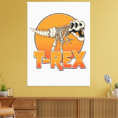 T-REX カートゥーン ロゴ キャンバスプリント (インサイチュ (リビング))