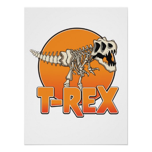 T-REX カートゥーン ロゴ ポスター (正面)