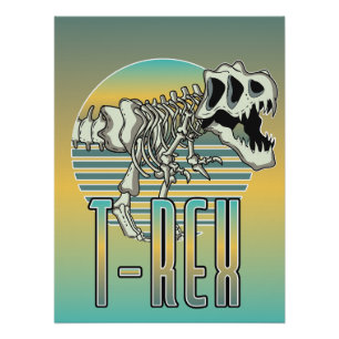 T-REX カートゥーン ロゴ ポスター