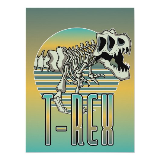 T-REX カートゥーン ロゴ ポスター (正面)