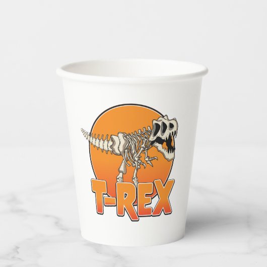 T-REX カートゥーン ロゴ 紙コップ (正面)
