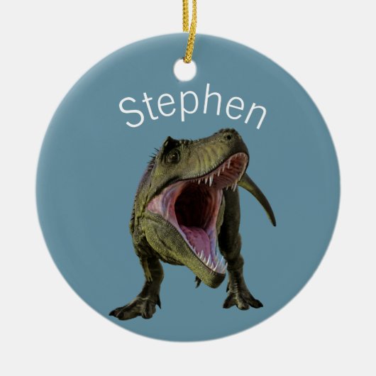 T-Rex タイラノサウルス 恐竜 オーダーメイド セラミックオーナメント (正面)