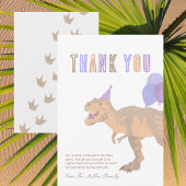 T-Rex タン キュート キッズ T レックス 恐竜 お誕生日 サンキューカード