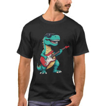 T-Rex ロックンロール Tシャツ | カートゥーン恐竜