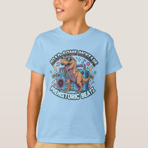 T-Rex 先史時代の凄いキッズミックステープTシャツ Tシャツ