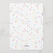 T-Rex 恐竜パーティー 動物の誕生日お誘い 招待状 (裏面)