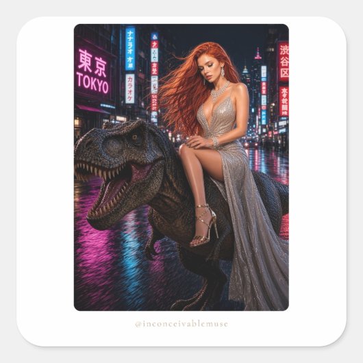 T-Rex Couture | Inconceivable Muse スクエアシール (正面)