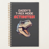 T-Rex Dad Mode Activated dinosaur meme プランナー手帳 (正面)