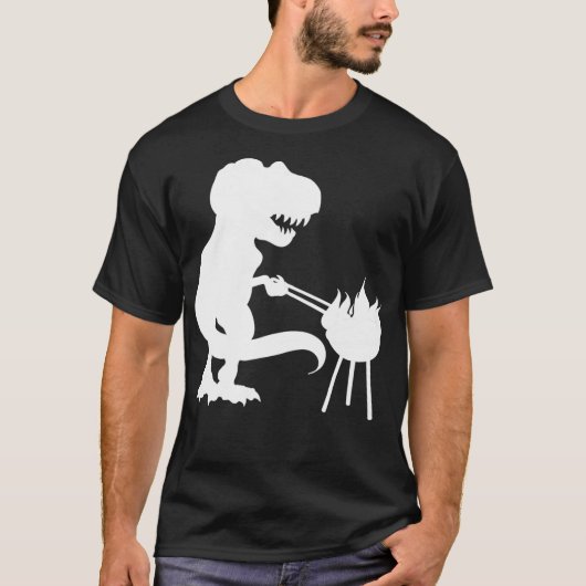 T Rex Dinosaur BBQ Grill Daddysaurus Fathers Tシャツ (正面)