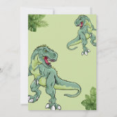 T-Rex Dinosaur Birthday Party 招待状 (裏面)