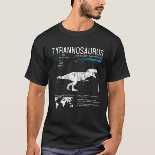 T Rex Dinosaur Facts Tyrannosaurus Palaeontology Tシャツ (正面)