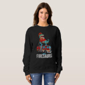 T Rex Dinosaur Firefighter Fireman Firefighting Fi スウェットシャツ (正面フル)