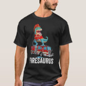 T Rex Dinosaur Firefighter Fireman Firefighting Fi Tシャツ (正面)