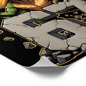 T-rex Dinosaur Funny Six Seven Meme Cool Tyrannosa ポスター (角)