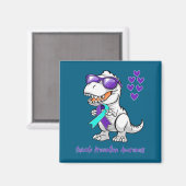 T-rex Dinosaur Suicide Prevention Awareness Day Di マグネット (正面/裏面)