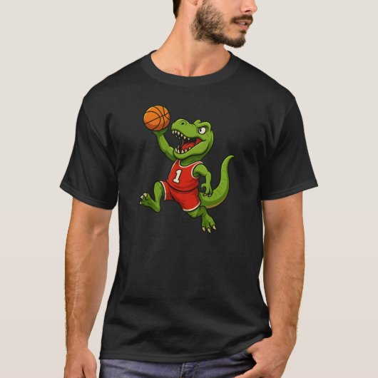 T-Rex Dunk: The Basketball Dinosaur Tシャツ (正面)