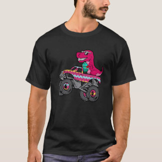 T Rex Easter Bunny Dinosaur Boys Monster Truck Kid Tシャツ