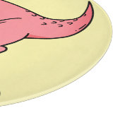 T-Rex Easter Struggle Round Glass Cutting Board カッティングボード (角)